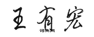 骆恒光王有宏行书个性签名怎么写