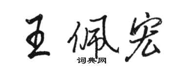 骆恒光王佩宏行书个性签名怎么写