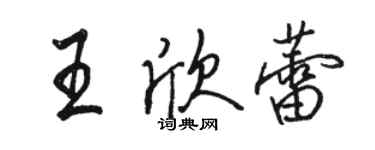 骆恒光王欣蕾行书个性签名怎么写