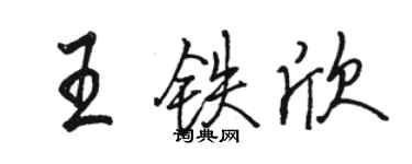 骆恒光王铁欣行书个性签名怎么写