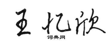 骆恒光王忆欣行书个性签名怎么写