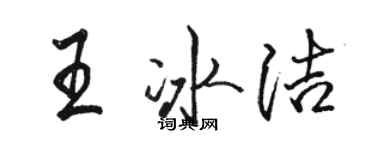 骆恒光王冰洁行书个性签名怎么写