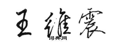 骆恒光王维震行书个性签名怎么写