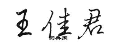 骆恒光王佳君行书个性签名怎么写