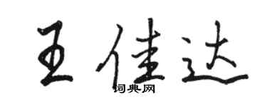 骆恒光王佳达行书个性签名怎么写