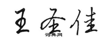 骆恒光王圣佳行书个性签名怎么写