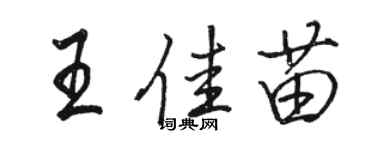 骆恒光王佳苗行书个性签名怎么写