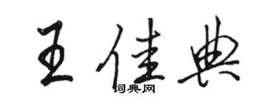 骆恒光王佳典行书个性签名怎么写