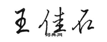骆恒光王佳石行书个性签名怎么写