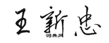 骆恒光王新忠行书个性签名怎么写