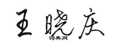 骆恒光王晓庆行书个性签名怎么写