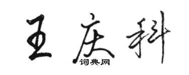骆恒光王庆科行书个性签名怎么写