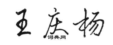 骆恒光王庆杨行书个性签名怎么写