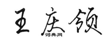 骆恒光王庆领行书个性签名怎么写