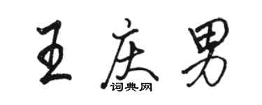 骆恒光王庆男行书个性签名怎么写