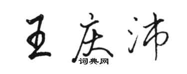 骆恒光王庆沛行书个性签名怎么写
