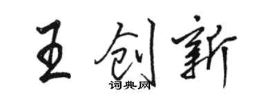 骆恒光王创新行书个性签名怎么写