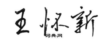 骆恒光王怀新行书个性签名怎么写