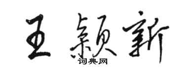 骆恒光王颖新行书个性签名怎么写
