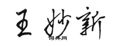 骆恒光王妙新行书个性签名怎么写