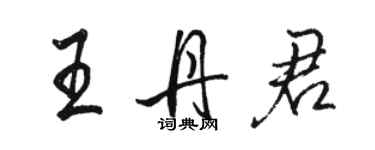 骆恒光王丹君行书个性签名怎么写