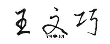 骆恒光王文巧行书个性签名怎么写