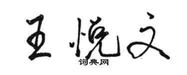 骆恒光王悦文行书个性签名怎么写