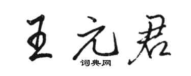 骆恒光王元君行书个性签名怎么写