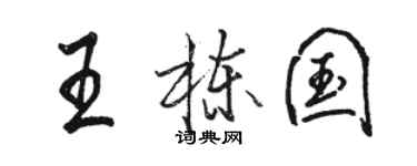 骆恒光王栋国行书个性签名怎么写