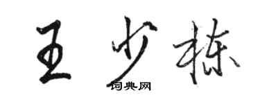 骆恒光王少栋行书个性签名怎么写