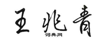 骆恒光王兆青行书个性签名怎么写