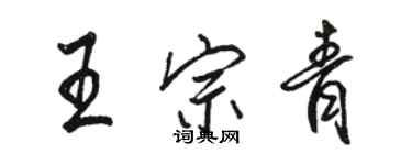 骆恒光王宗青行书个性签名怎么写