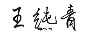 骆恒光王纯青行书个性签名怎么写