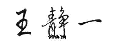 骆恒光王静一行书个性签名怎么写