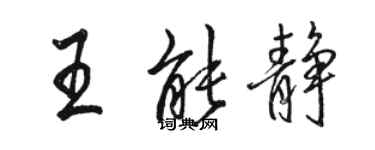 骆恒光王能静行书个性签名怎么写