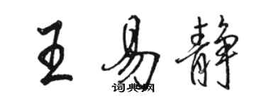 骆恒光王易静行书个性签名怎么写