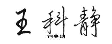 骆恒光王科静行书个性签名怎么写