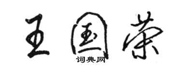 骆恒光王国荣行书个性签名怎么写
