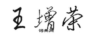 骆恒光王增荣行书个性签名怎么写