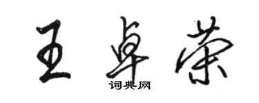 骆恒光王卓荣行书个性签名怎么写