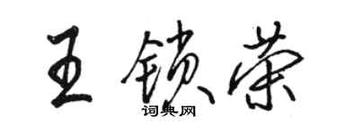 骆恒光王锁荣行书个性签名怎么写