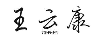 骆恒光王云康行书个性签名怎么写