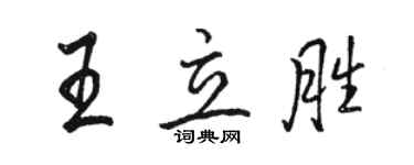 骆恒光王立胜行书个性签名怎么写
