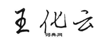 骆恒光王化云行书个性签名怎么写