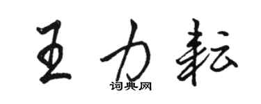 骆恒光王力耘行书个性签名怎么写