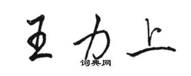 骆恒光王力上行书个性签名怎么写