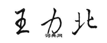 骆恒光王力北行书个性签名怎么写