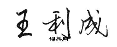 骆恒光王利成行书个性签名怎么写