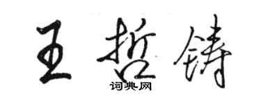 骆恒光王哲铸行书个性签名怎么写