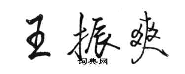 骆恒光王振爽行书个性签名怎么写